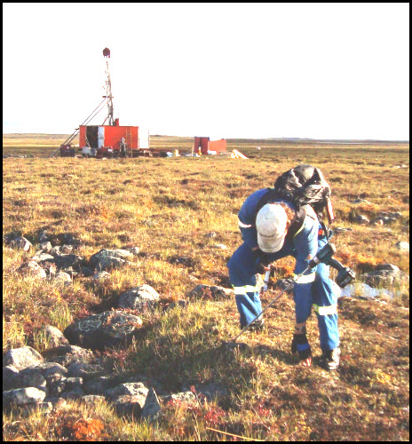  direct sampling helium of hummocks at Nunavut